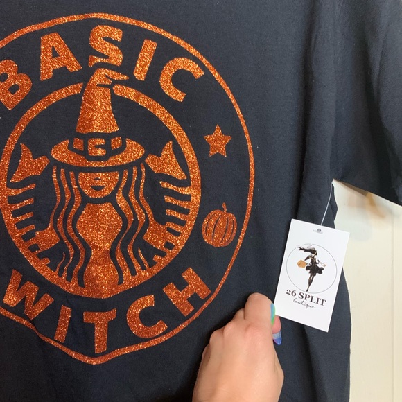 Basic Witch T-shirt Custom Glitter NWT mult sizes - Picture 7 of 12